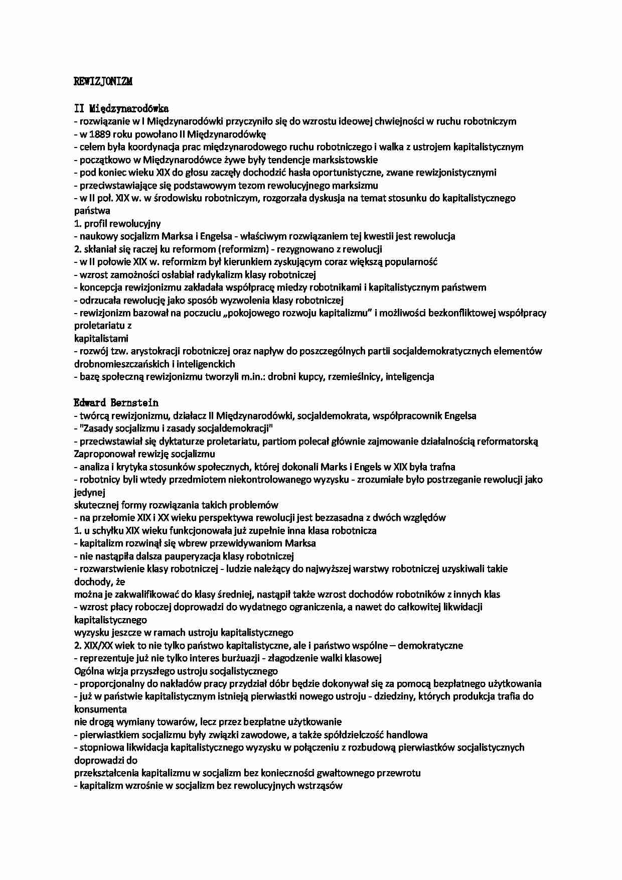 Rewizjonizm-II Międzynarodówka - strona 1