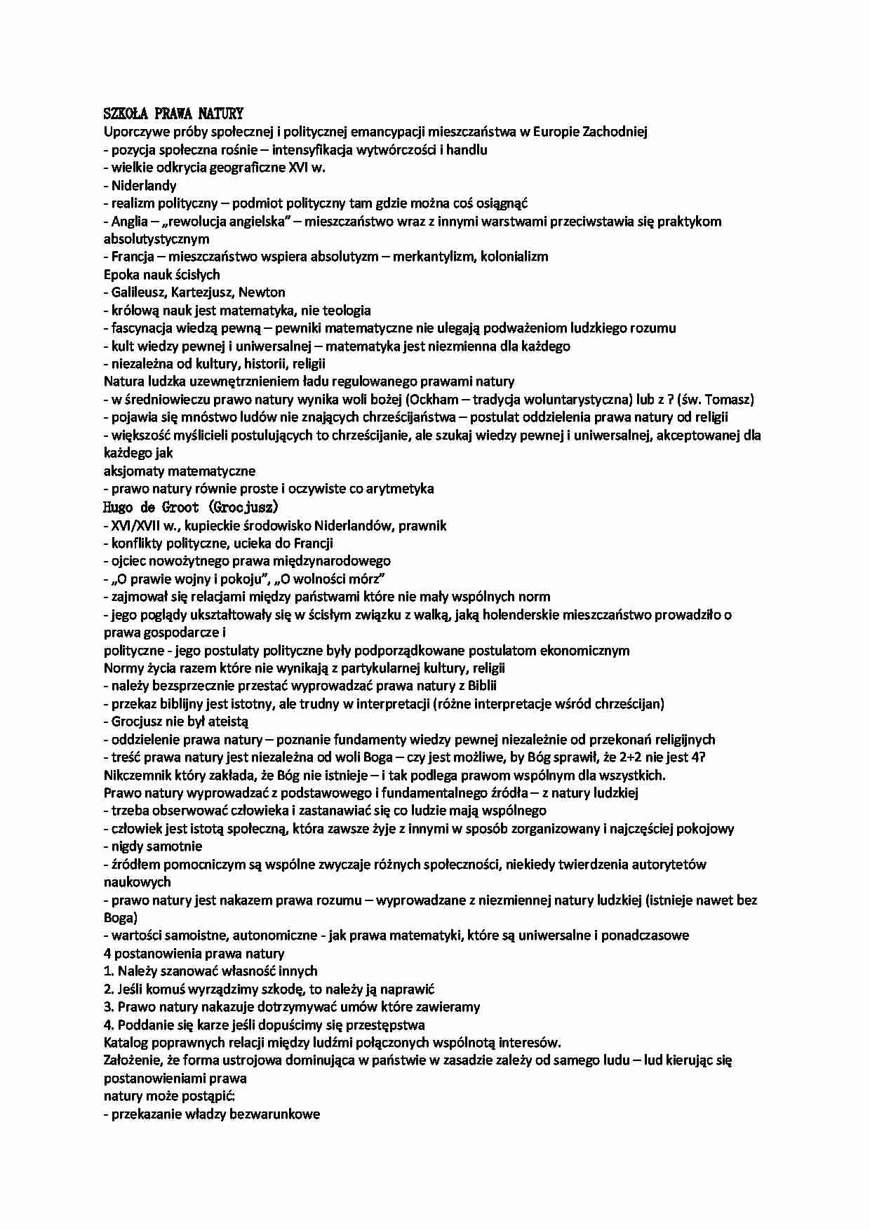 Szkoła prawa natury - strona 1