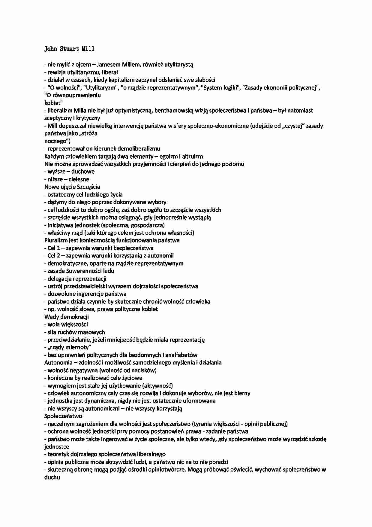 John Stuart Mill - Nowe ujęcie Szczęścia  - strona 1