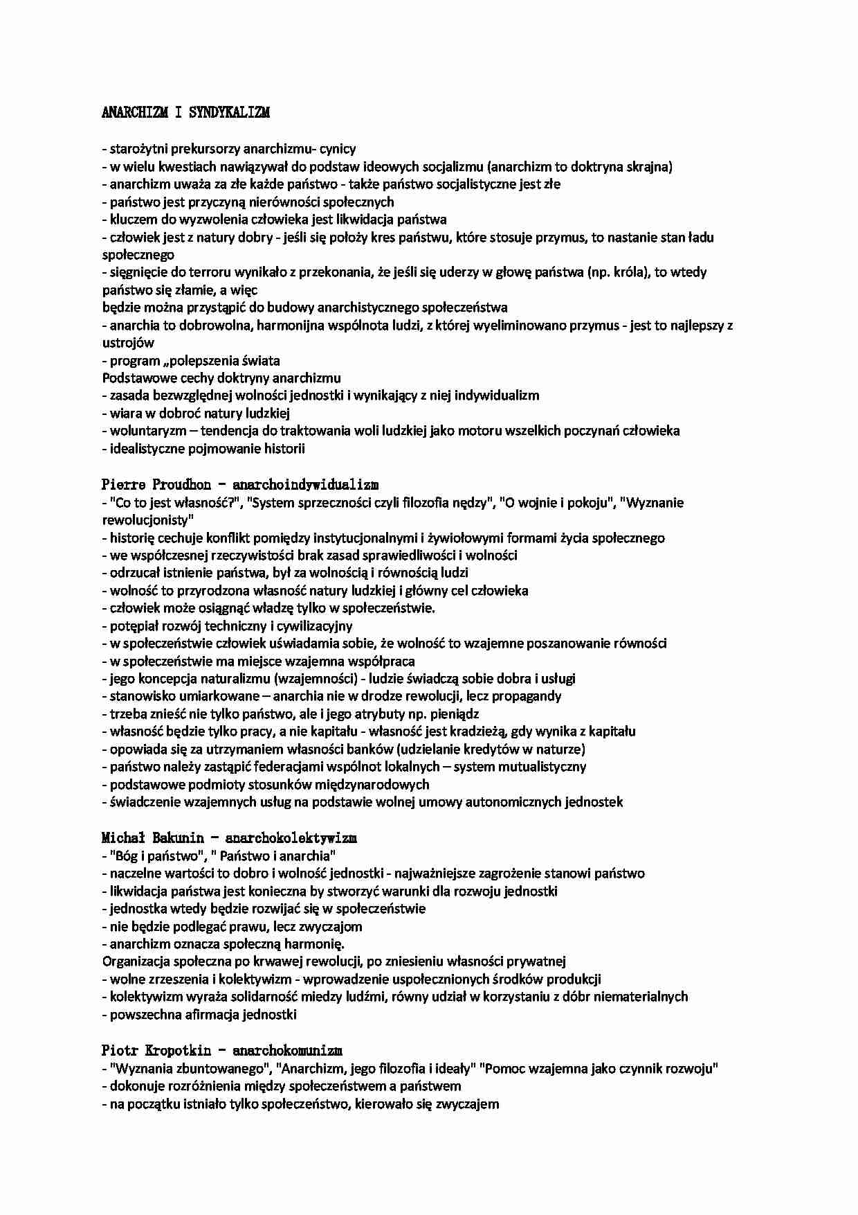 Anarchizm i syndykalizm - strona 1