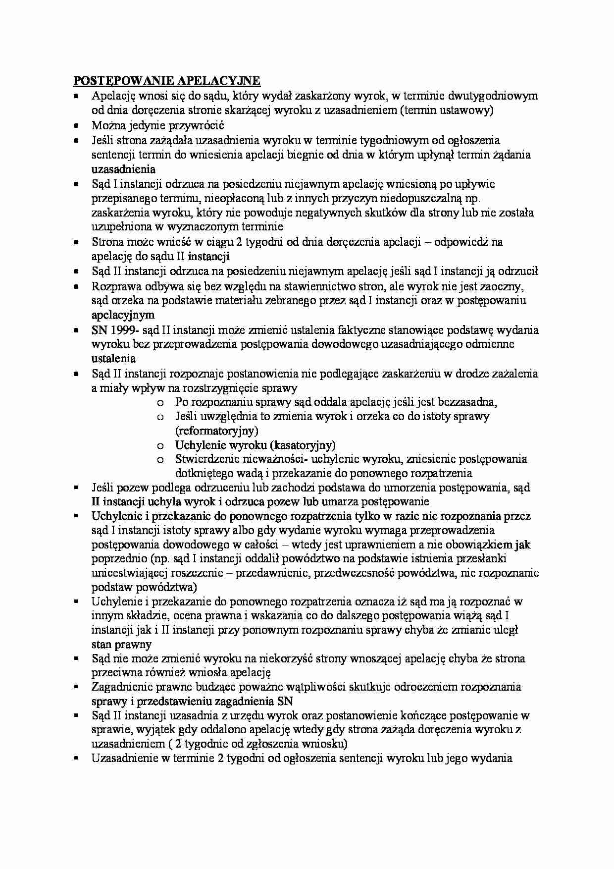 Postępowanie apelacyjne - omówienie - strona 1
