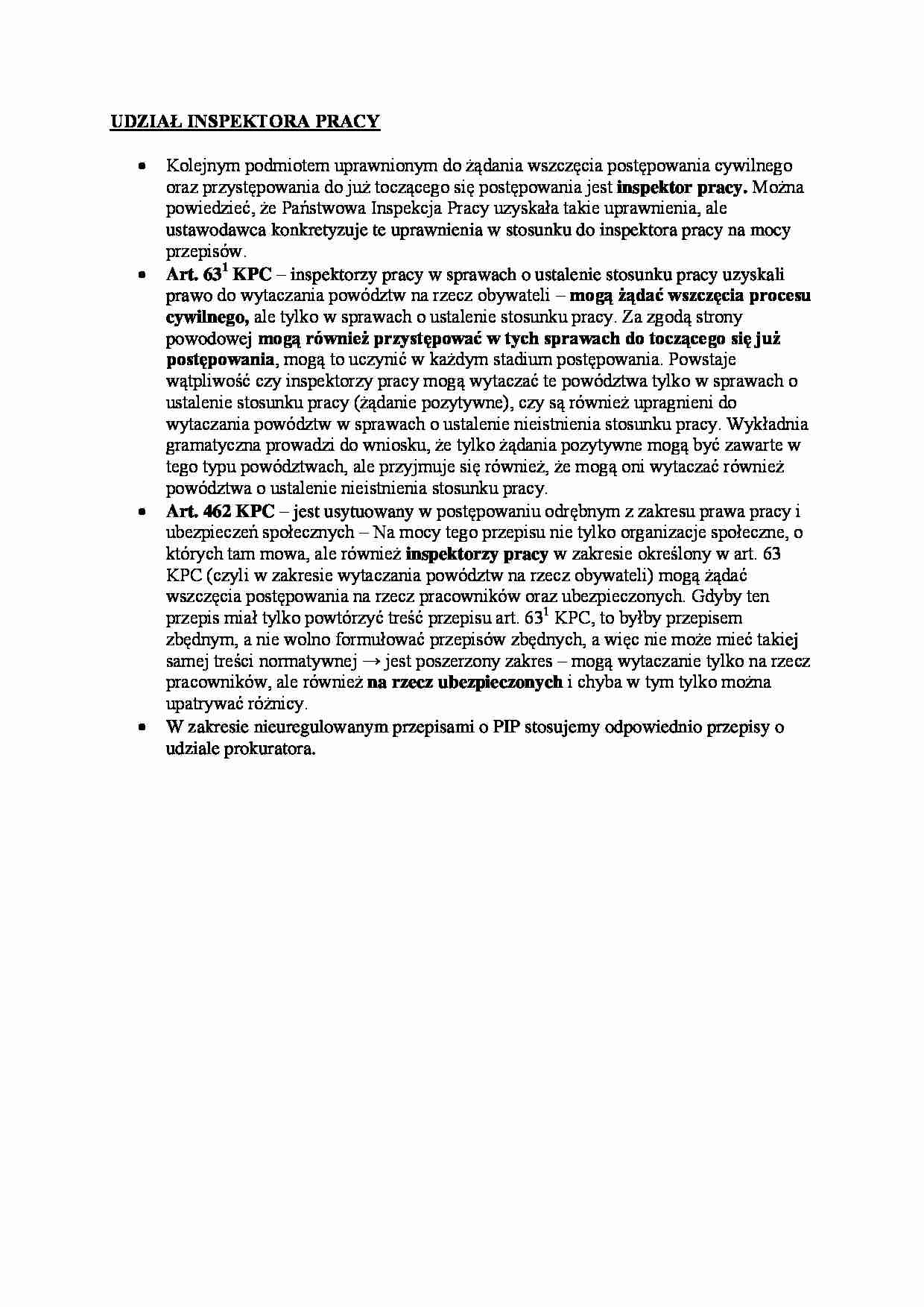 Udział Inspektora Pracy. - strona 1