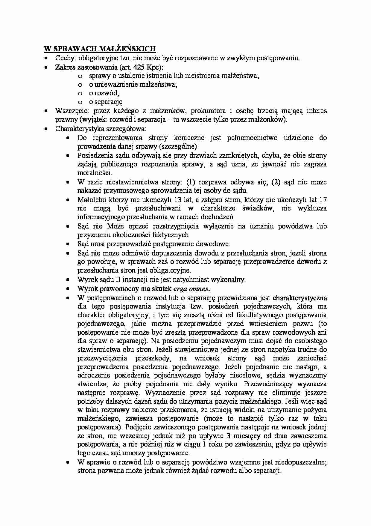 Cechy spraw małżeńskich. - strona 1