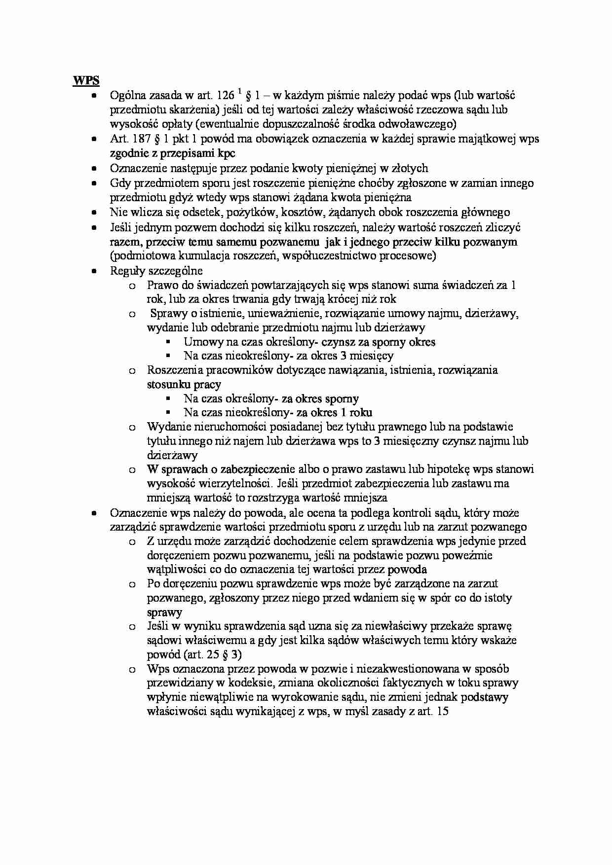 Wartość przedmiotu sporu. - strona 1