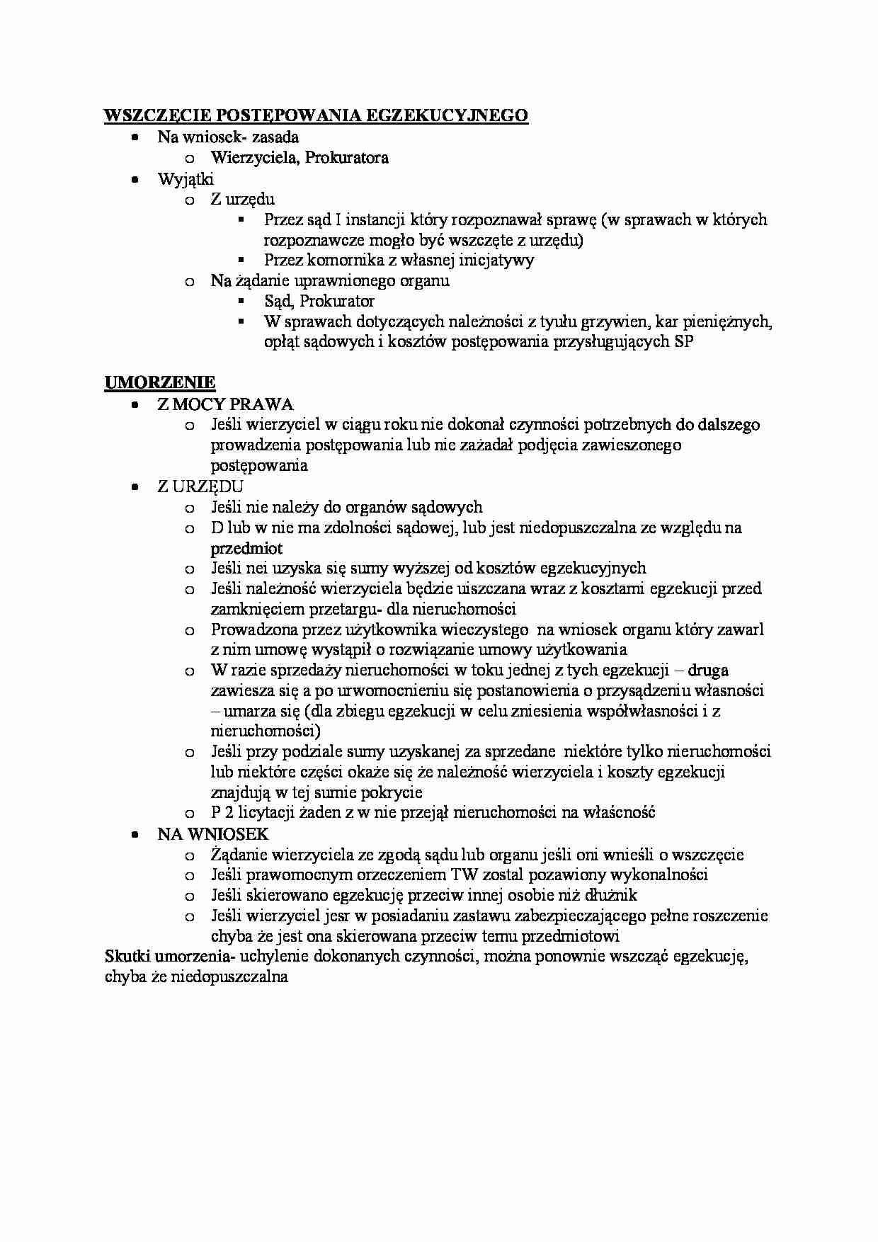 Wszczęcie postępowania egzekucyjnego. - strona 1