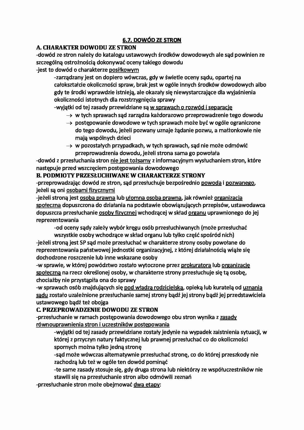 Dowód ze stron i pojęcie kosztów postępowania cywilnego. - strona 1