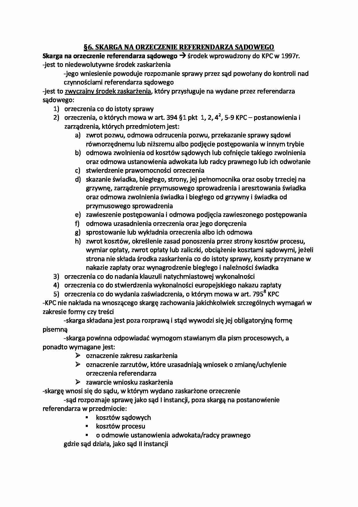 Skarga na orzeczenie referendarza sądowego - wznowienie postępowania - strona 1