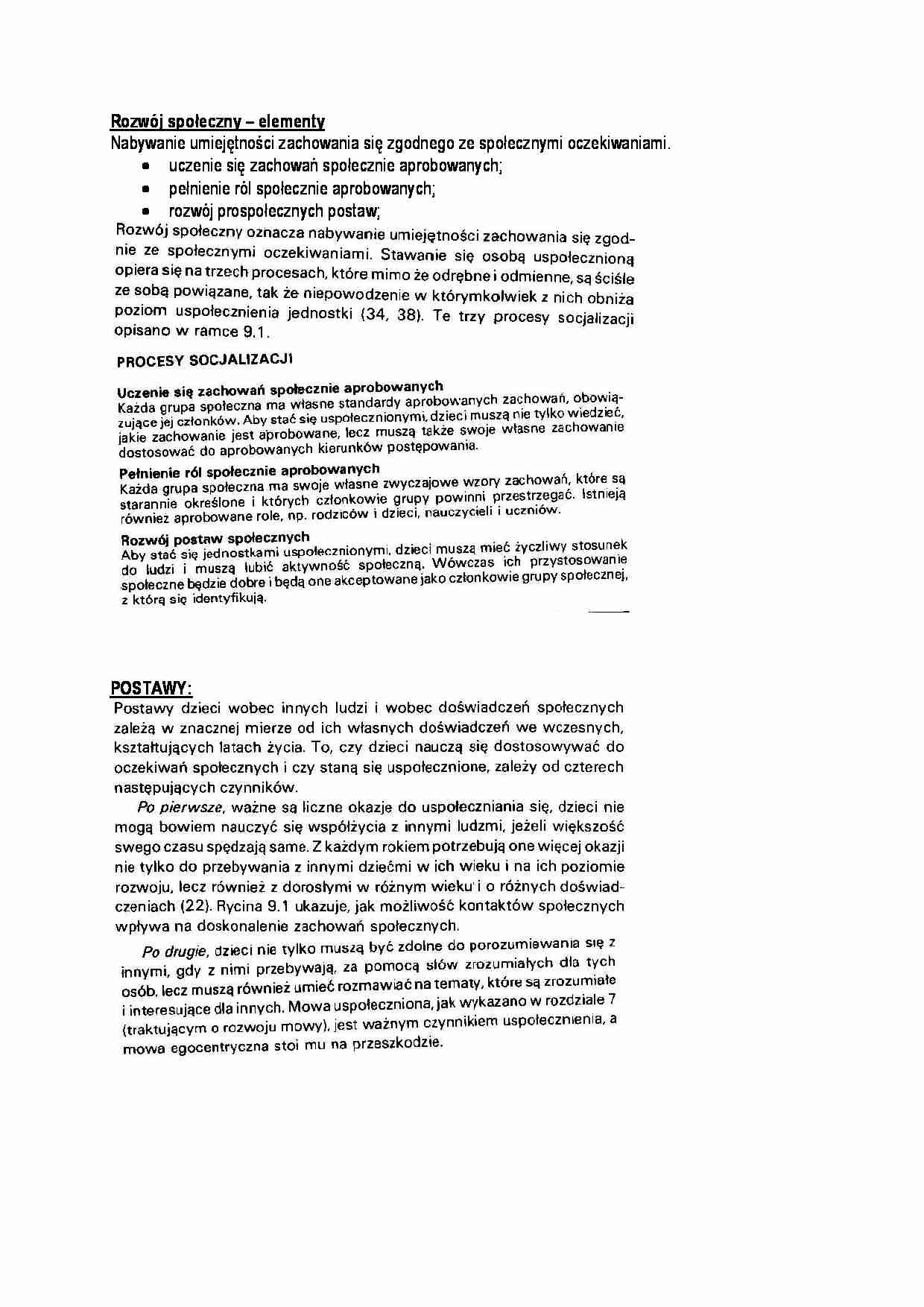 Rozwój społeczny i omówienie postaw. - strona 1