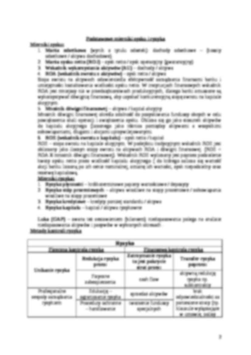 Zazrądzanie pasywami i aktywami banku - strona 2