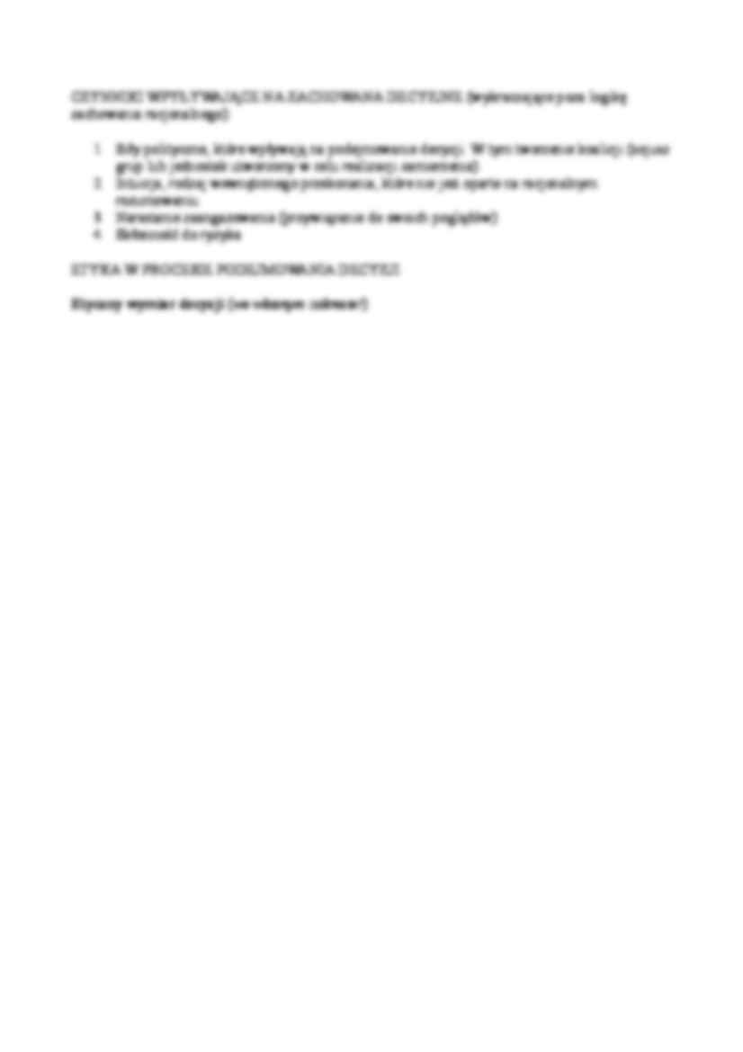 Podstawy Zarządzania - Podejmowanie decyzji i rozwiązywanie problemów. - strona 3
