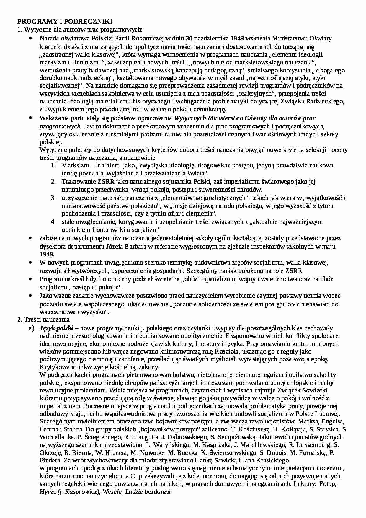 Wytyczne dla autorów prac programowych - strona 1