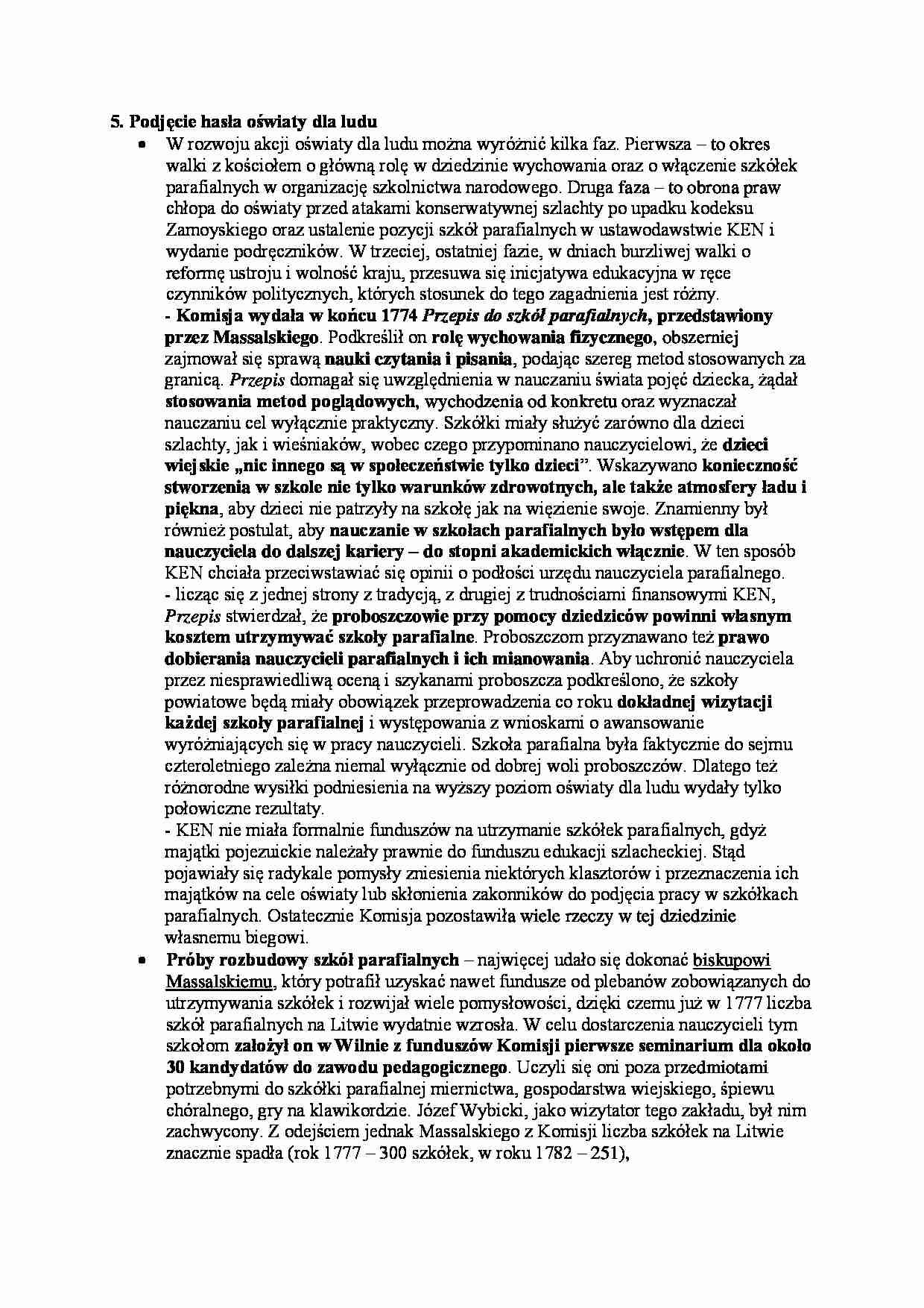 Podjęcie hasła oświaty dla ludu - strona 1