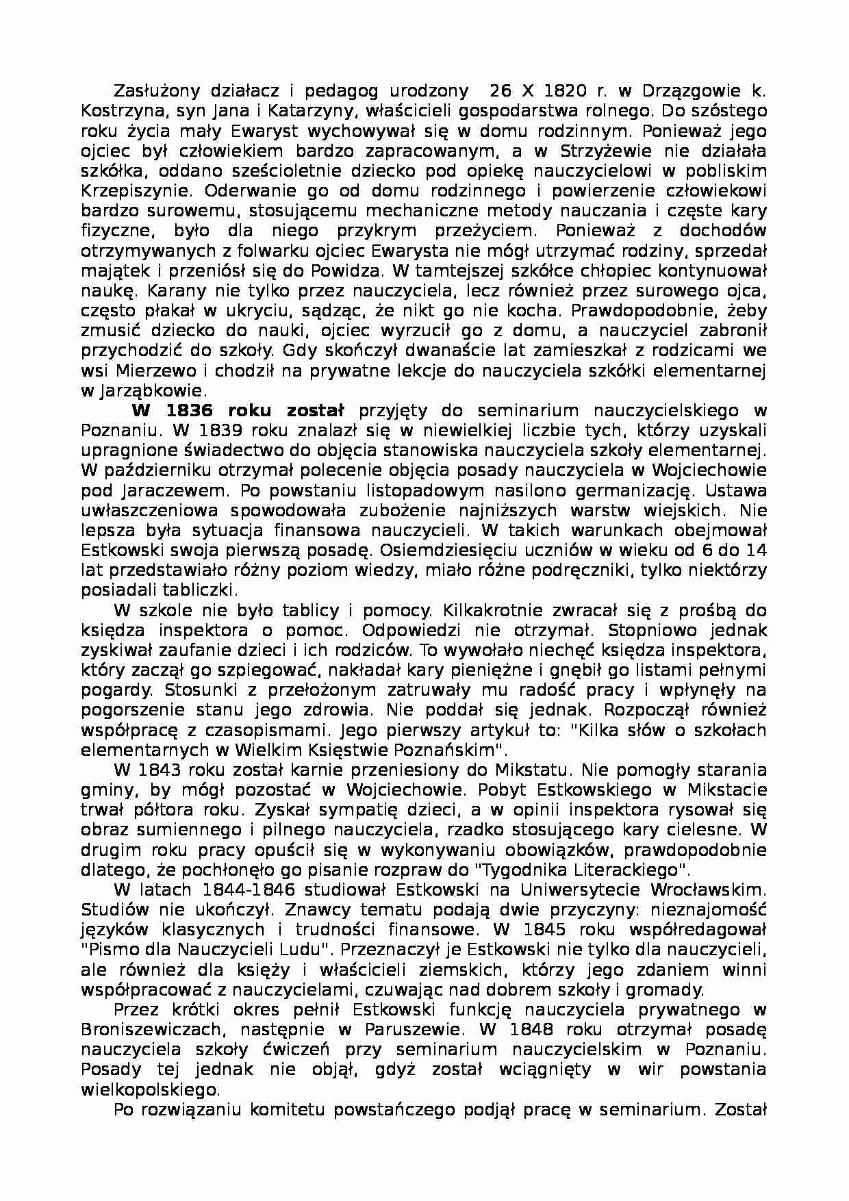 Estkowski - referat. - strona 1