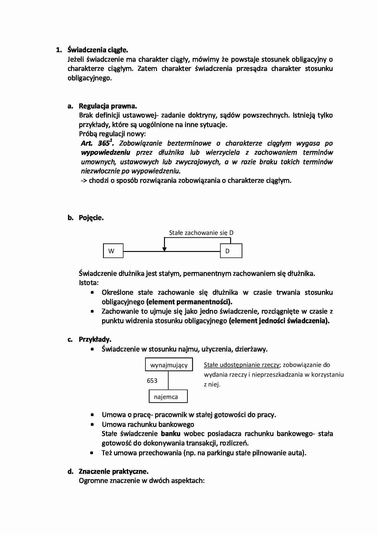 Świadczenia ciągłe. - strona 1