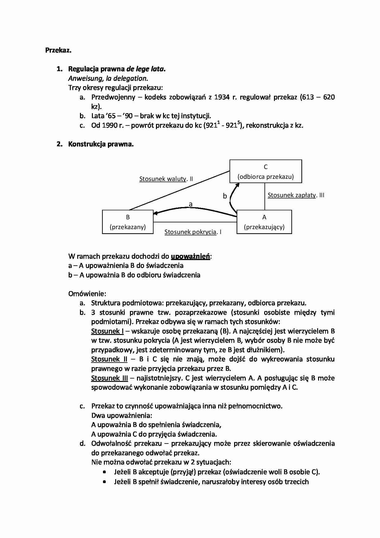 Przekaz - regulacja, skutki - strona 1