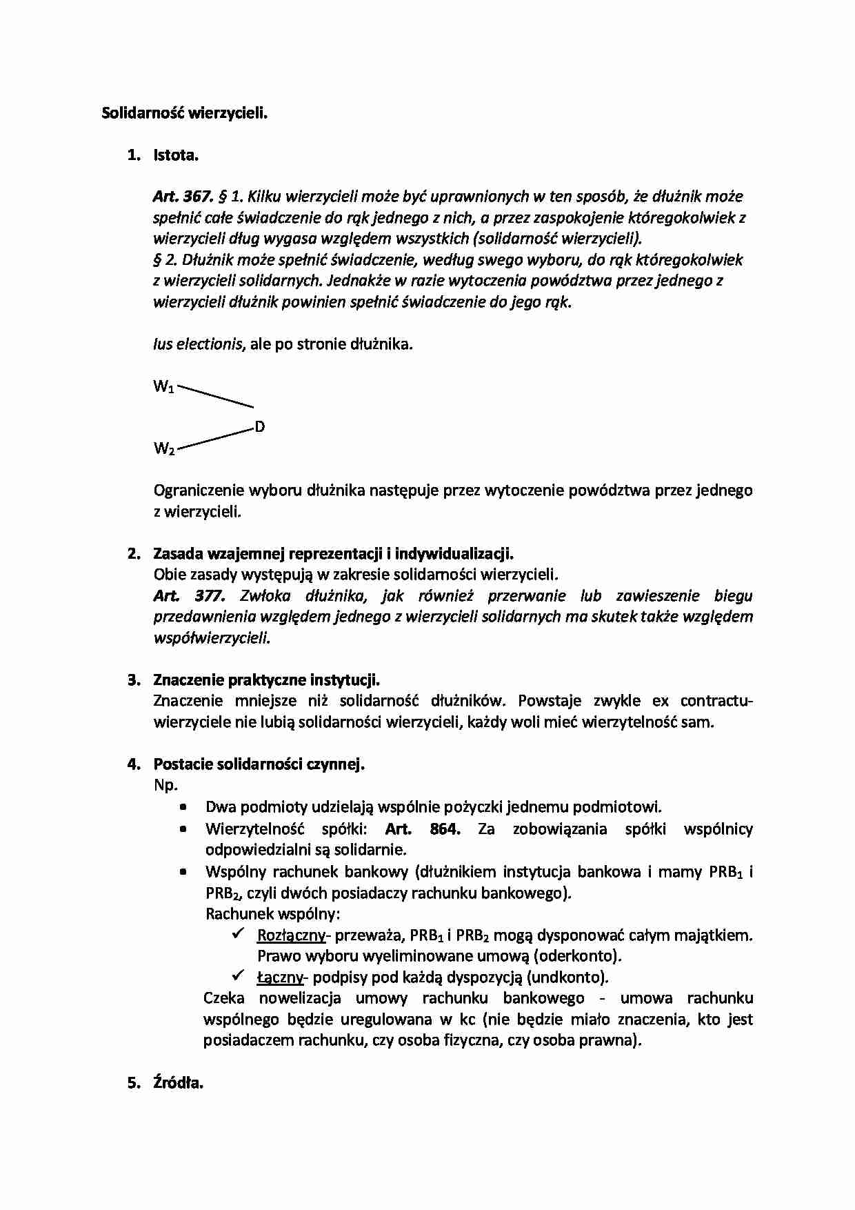 Solidarność wierzycieli. - strona 1