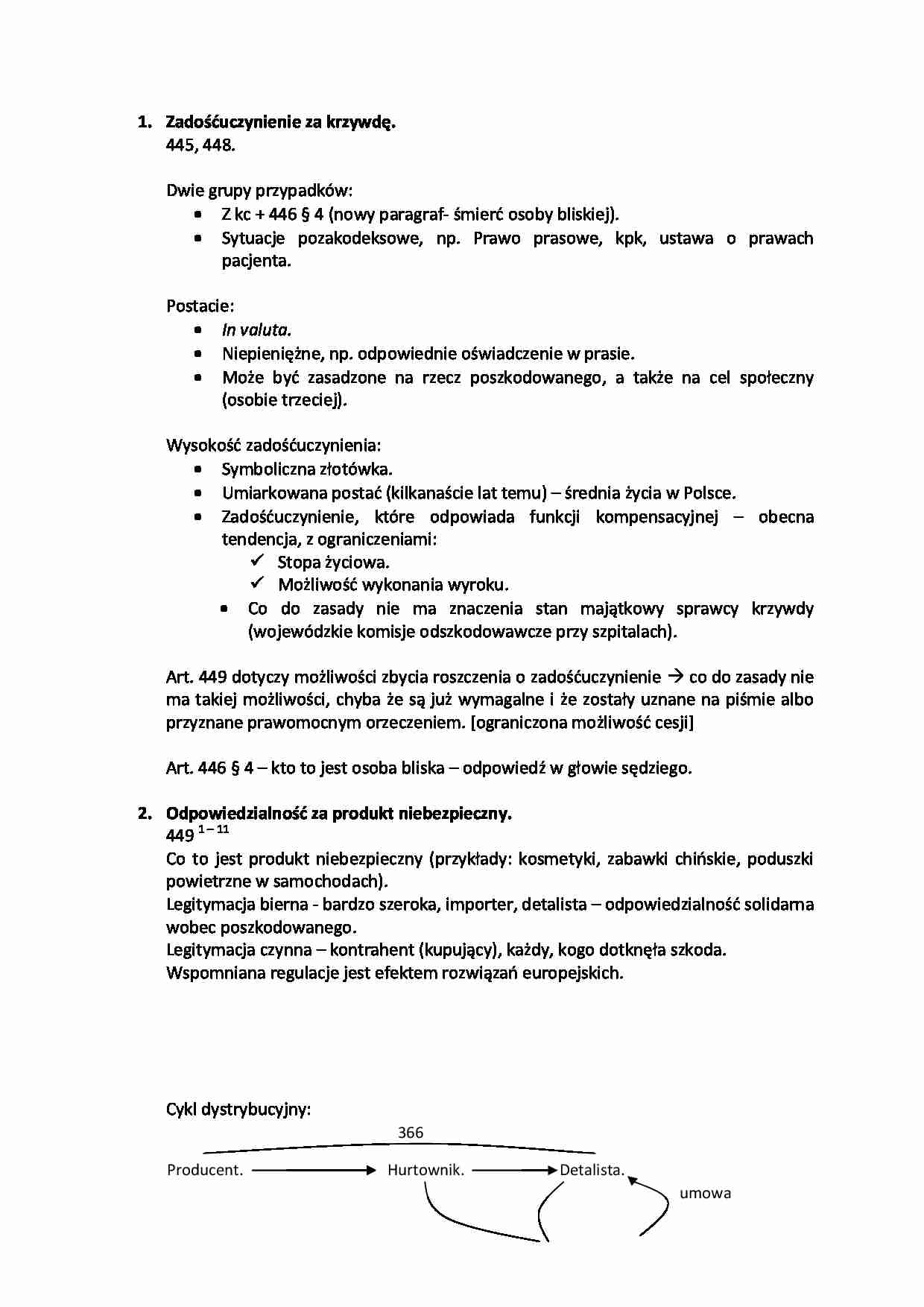 Zadośćuczynienie za krzywdę. - strona 1