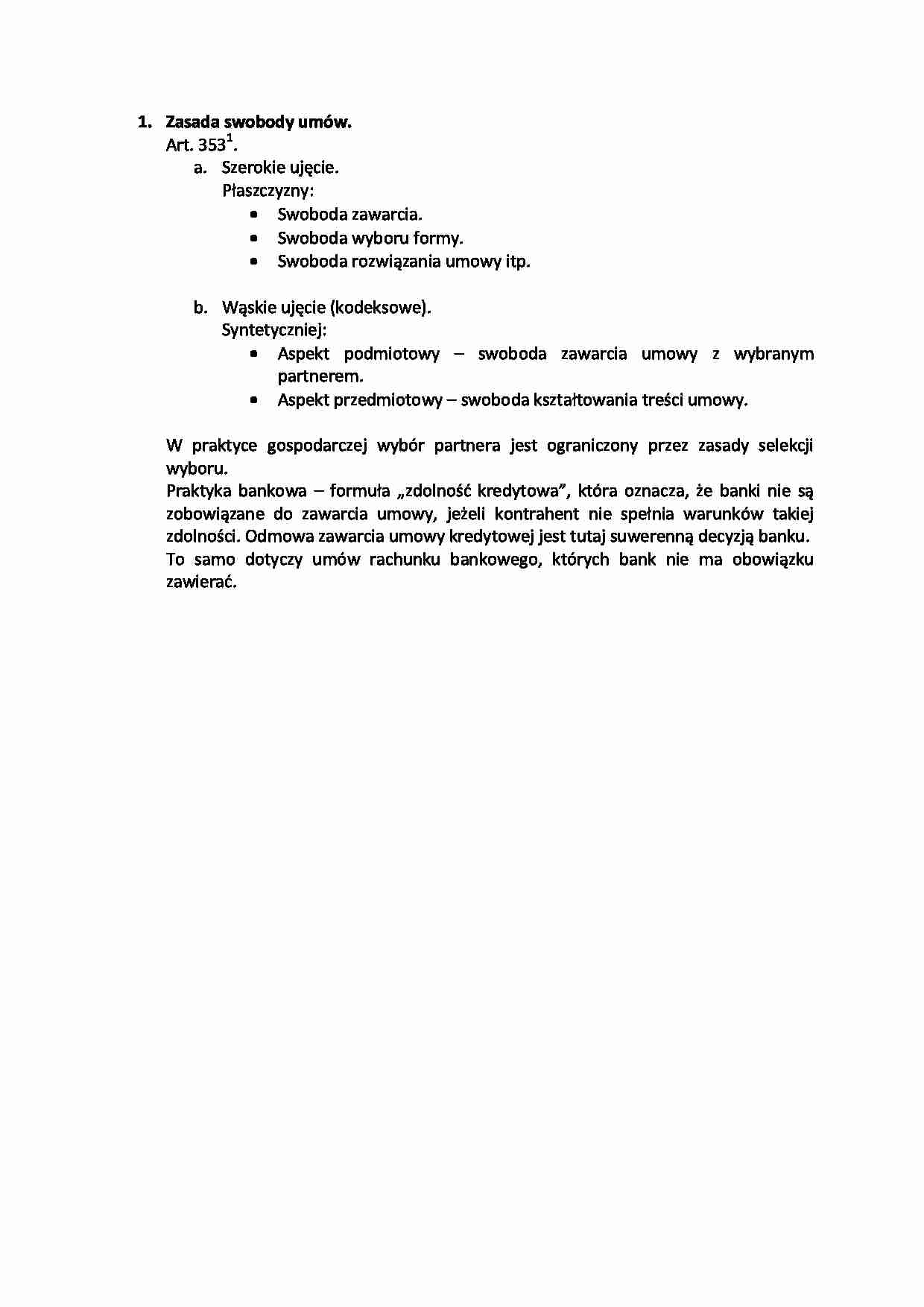 Zasada swobody umów. - strona 1