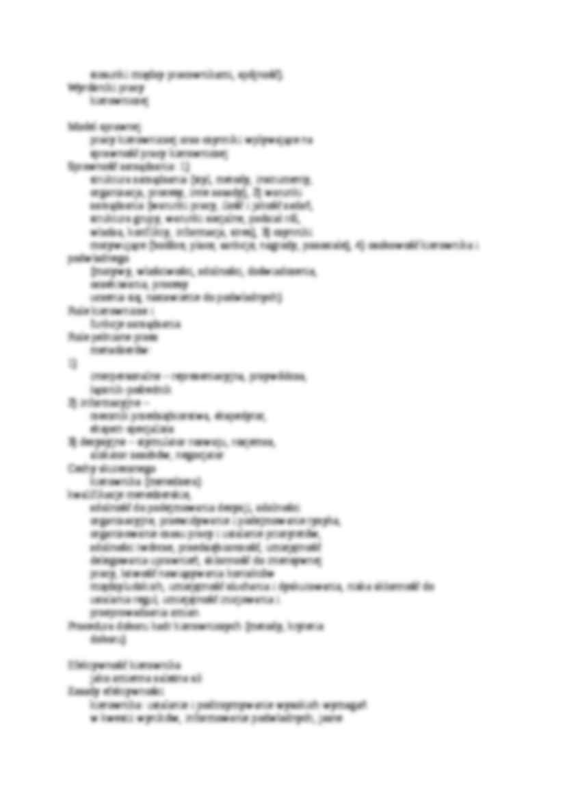 Pytania na egzamin - Funkcje zarządzania - strona 3