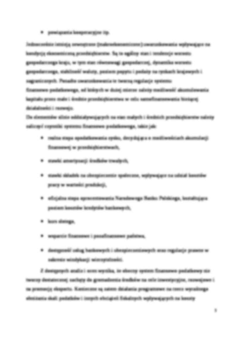 Uwarunkowania i bariery rozwoju sektora MSP na tle nowego programu rządu. - strona 3