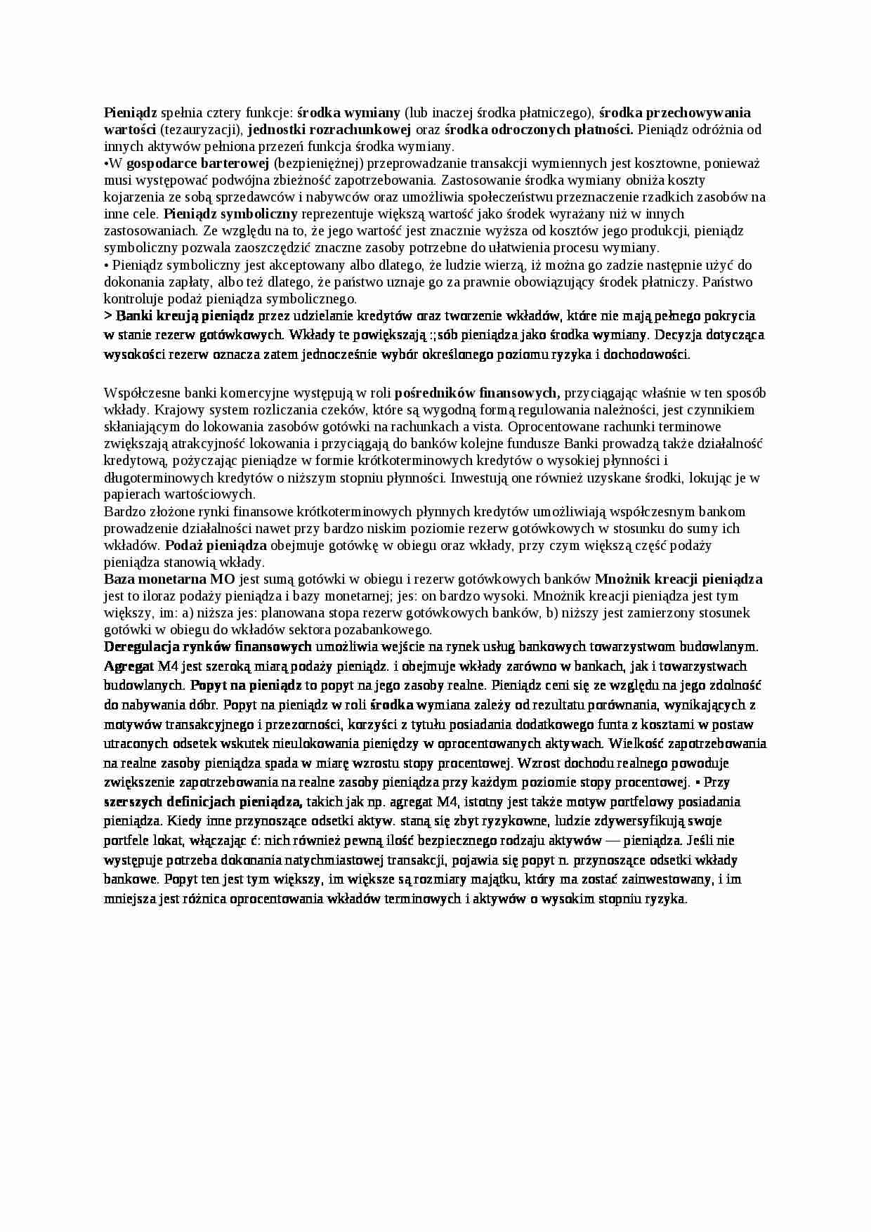 Pieniądz - Kreacja pieniądza - strona 1