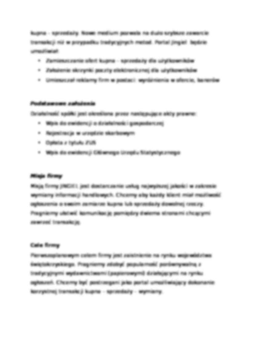 Biznes plan - Jingiel - strona 3