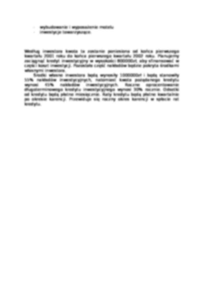 Biznes plan - Motel - prezentacja przedsiębiorstwa - strona 3