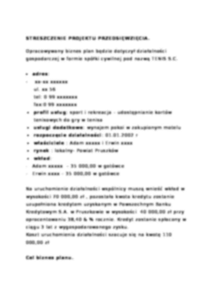 Biznes plan - spółka cywilna - analiza otoczenia - strona 2