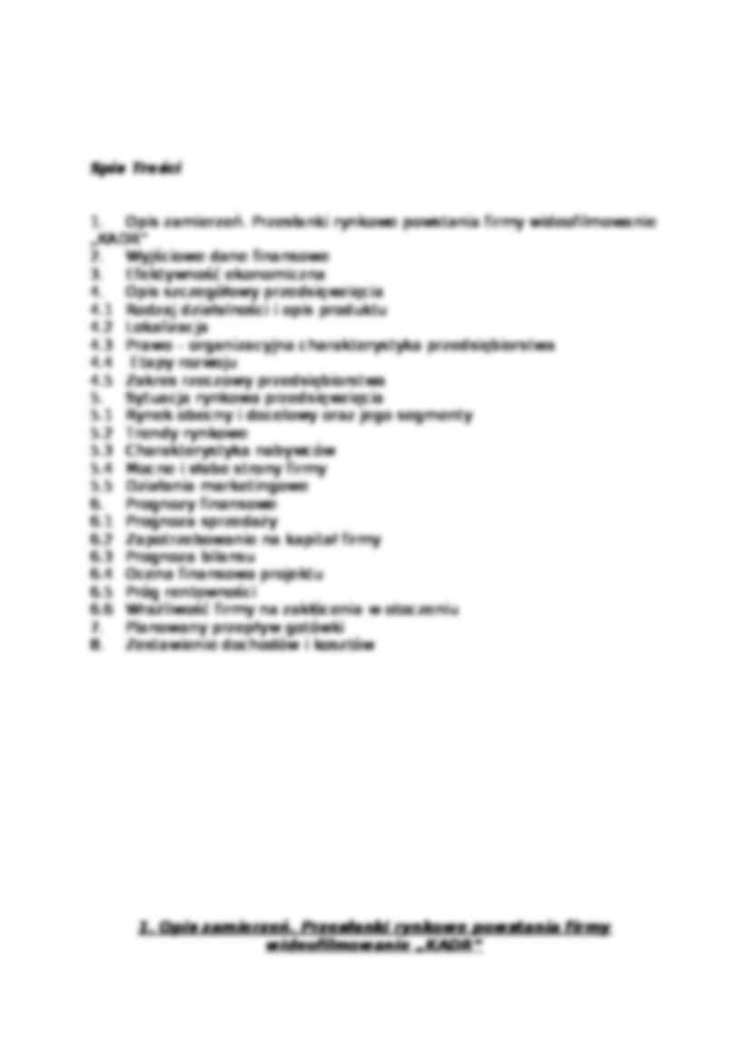 Biznes plan agencji - strona 2