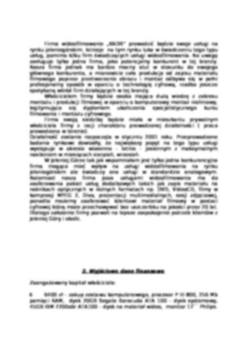 Biznes plan agencji - strona 3