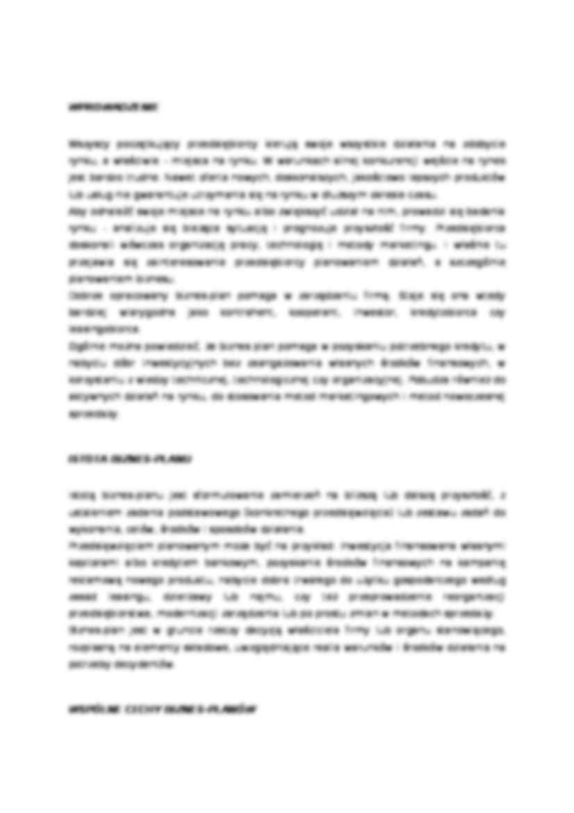 Czym jest biznes plan? - Istota i cechy - strona 2