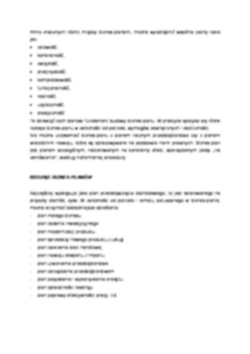 Czym jest biznes plan? - Istota i cechy - strona 3