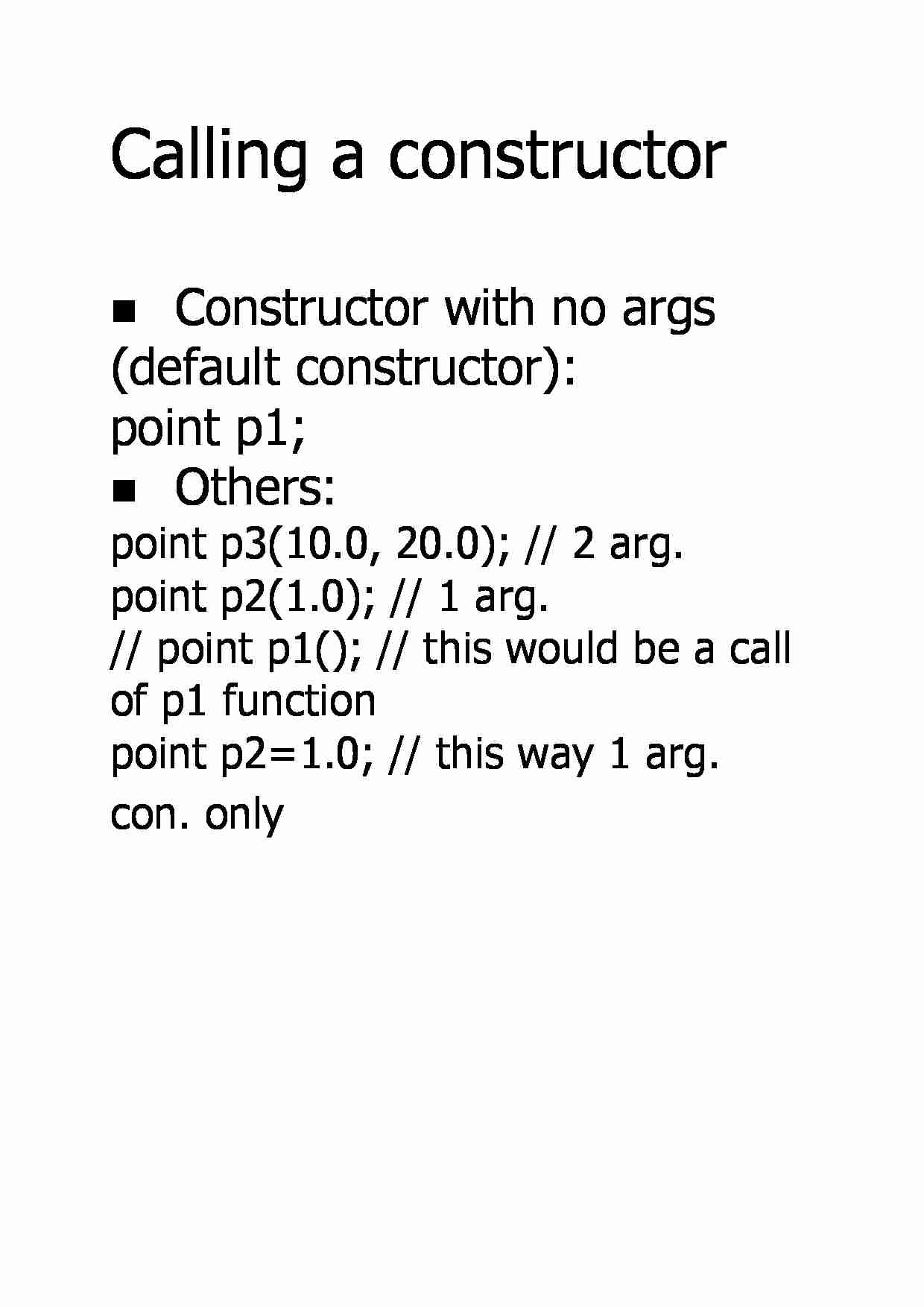 Calling a constructor - strona 1