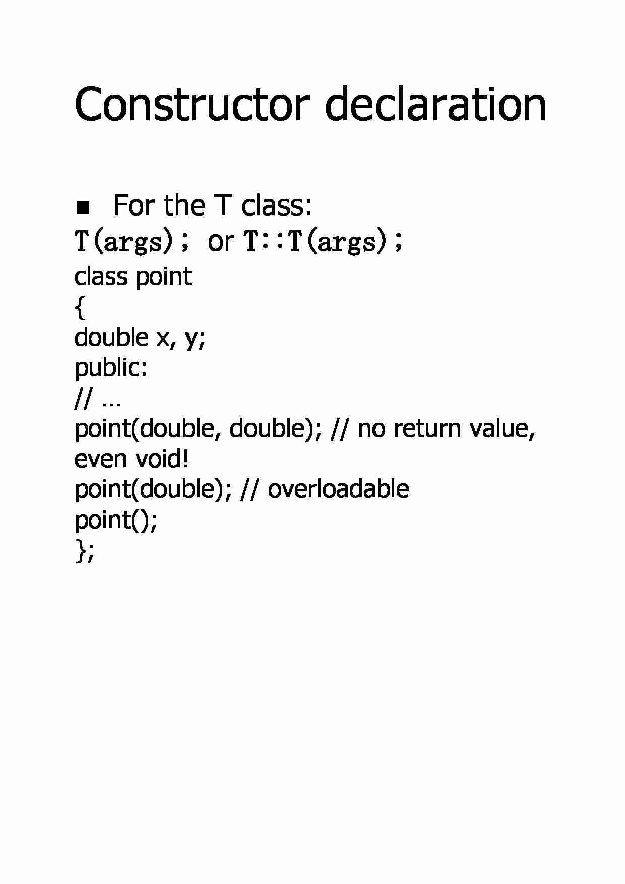 Constructor declaration - strona 1