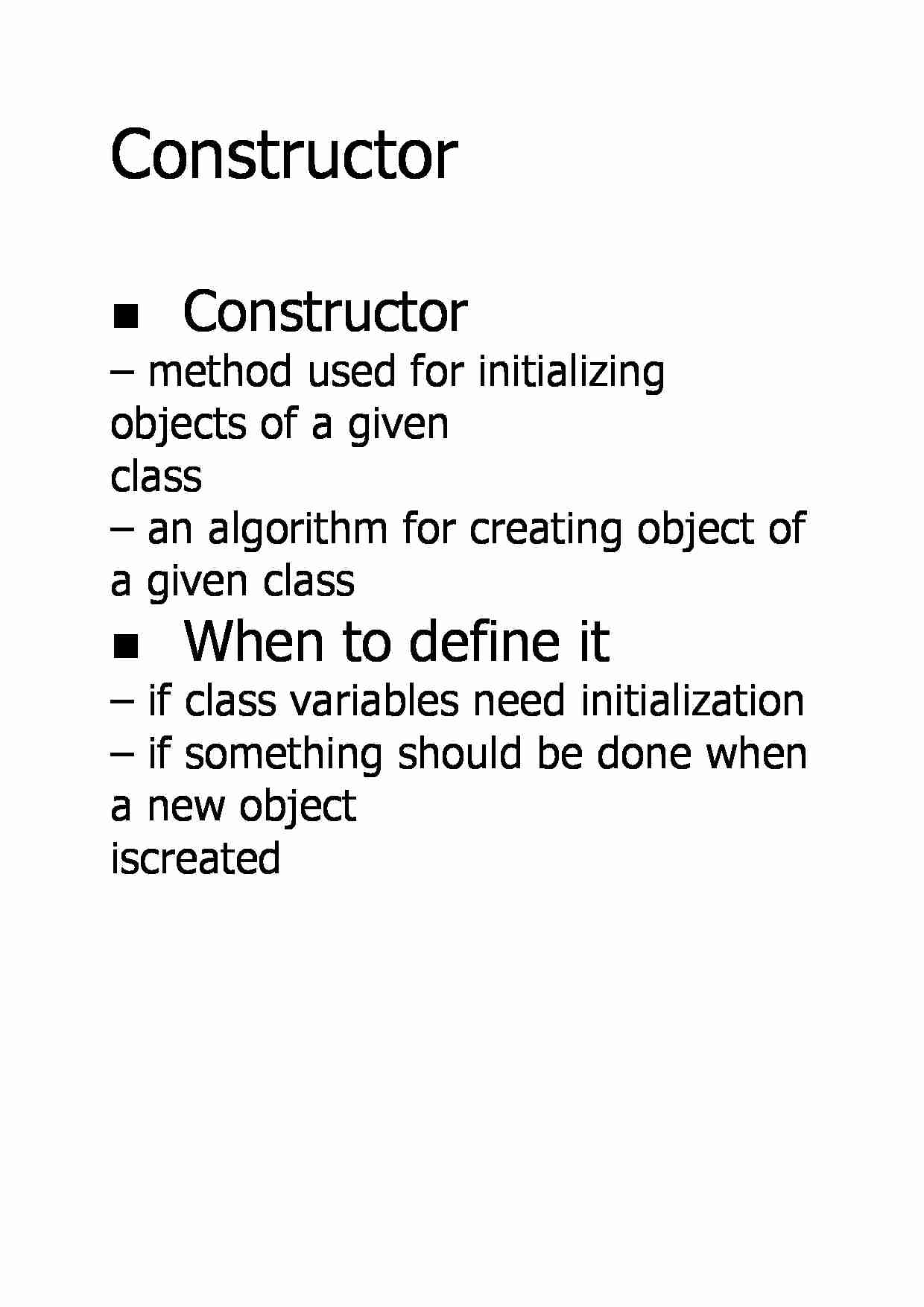 Constructor - When to define it - strona 1