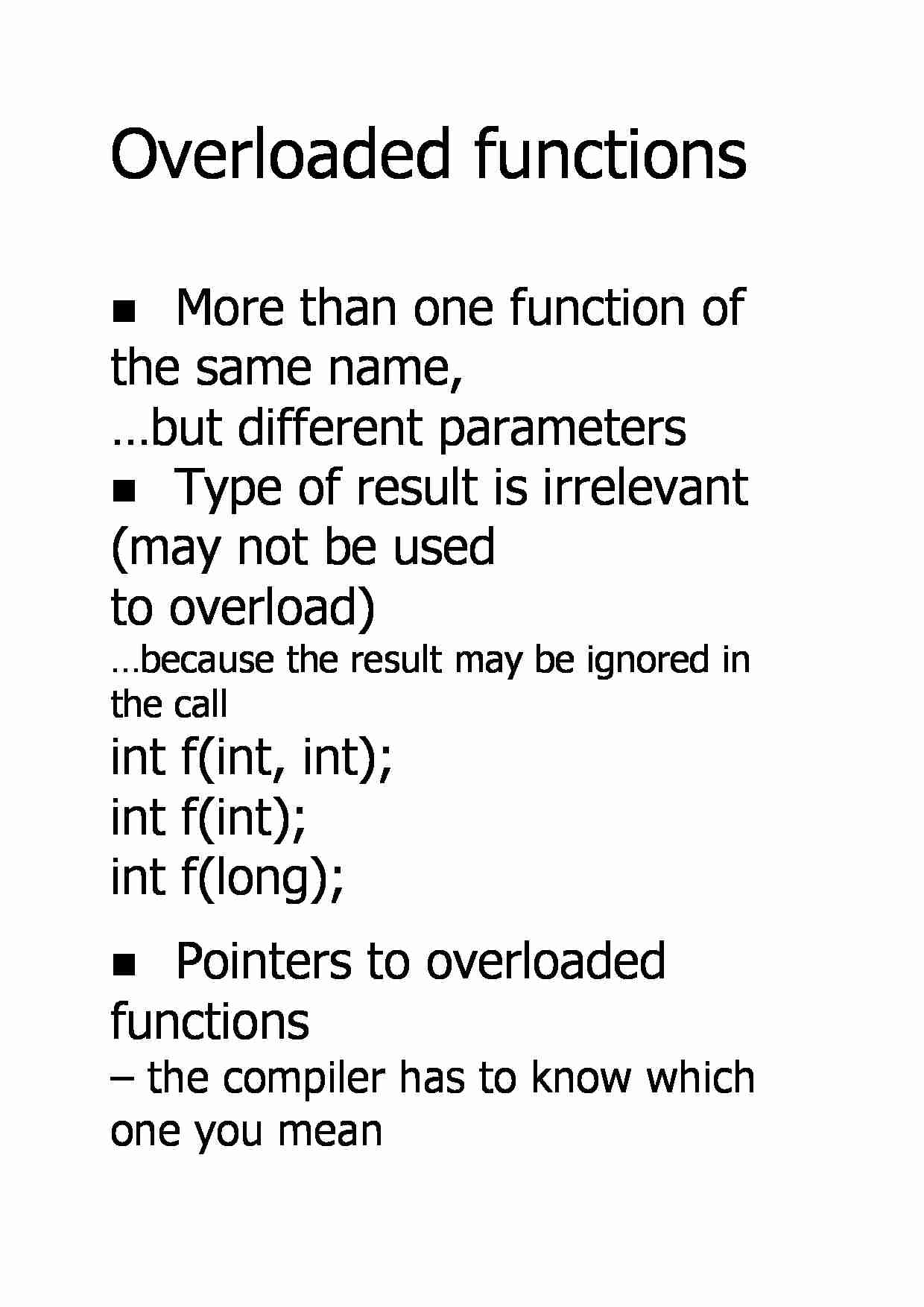 Overloaded functions - strona 1