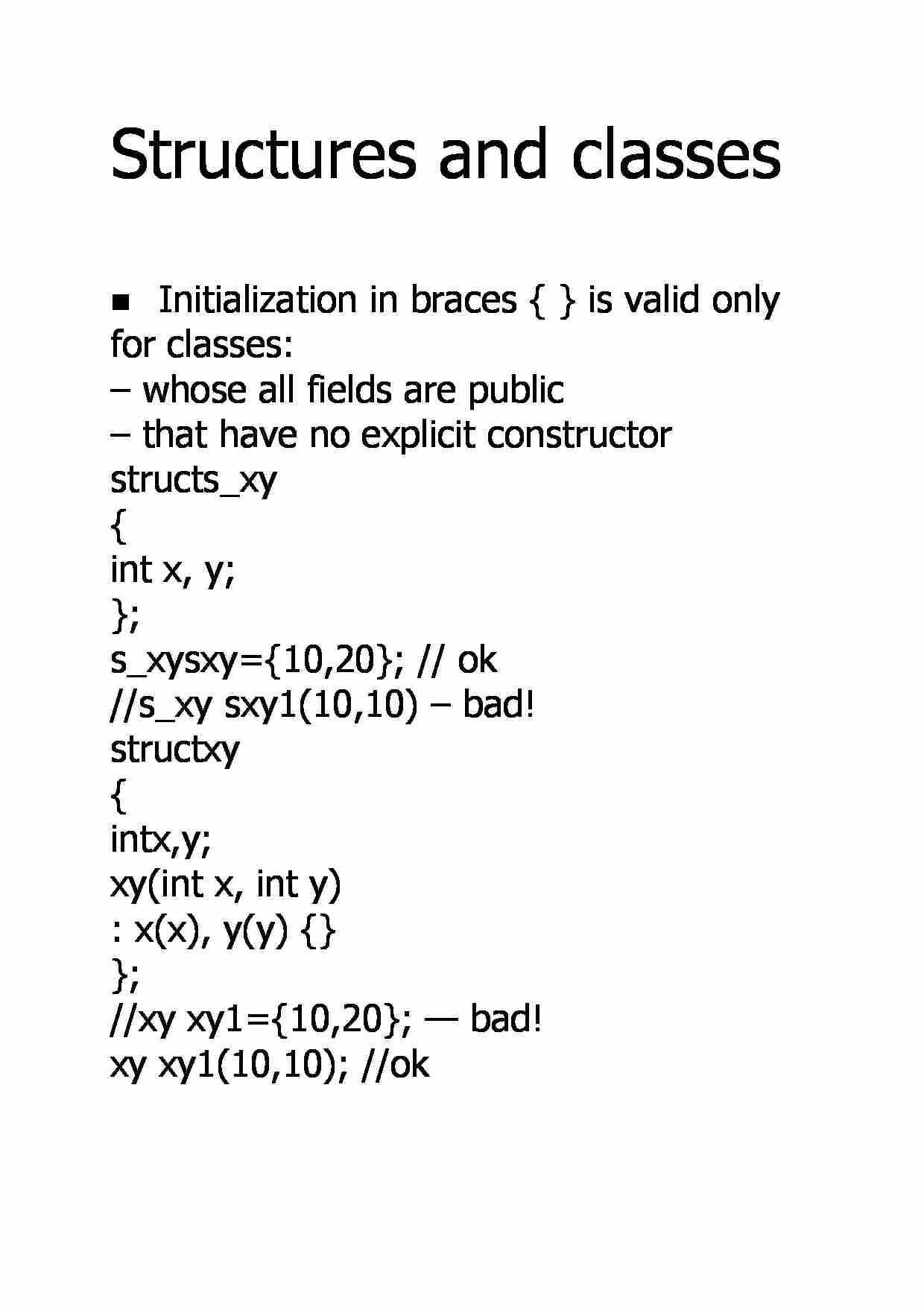 Structures and classes - strona 1
