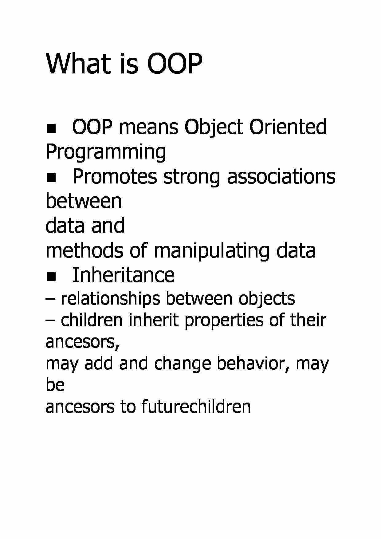 What is OOP - strona 1