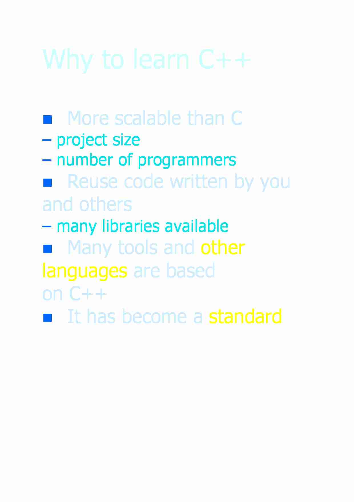 Why to learn C++ - strona 1