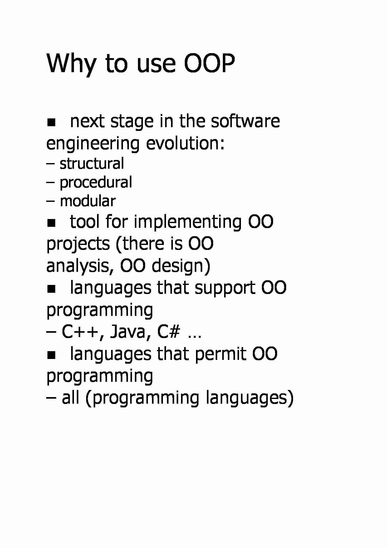 Why to use OOP - strona 1