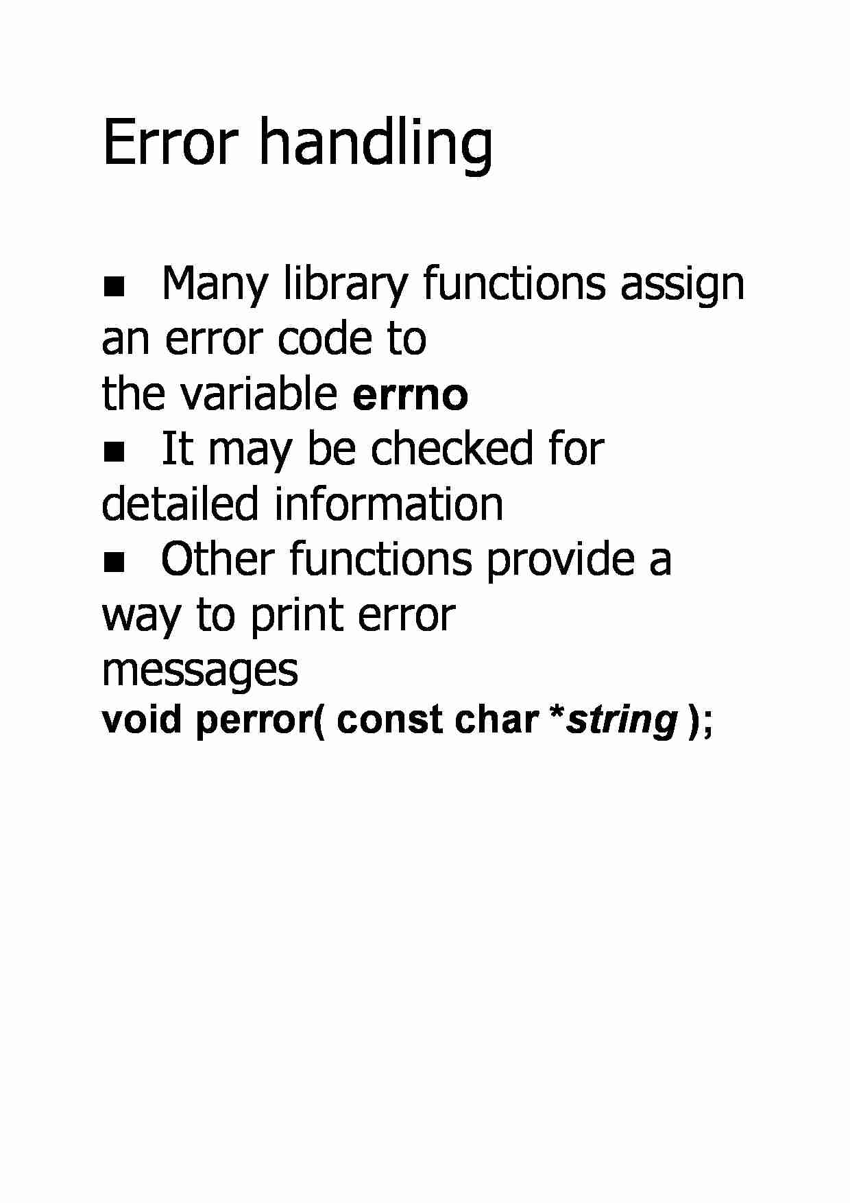 Error handling - strona 1
