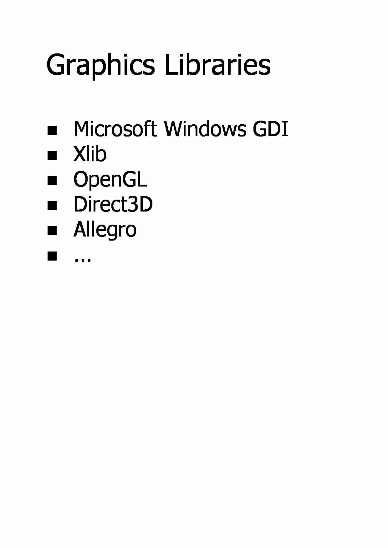 Graphics Libraries - strona 1
