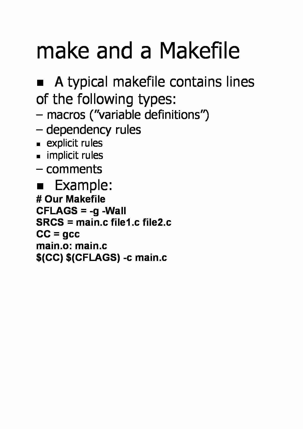 make and a Makefile - strona 1
