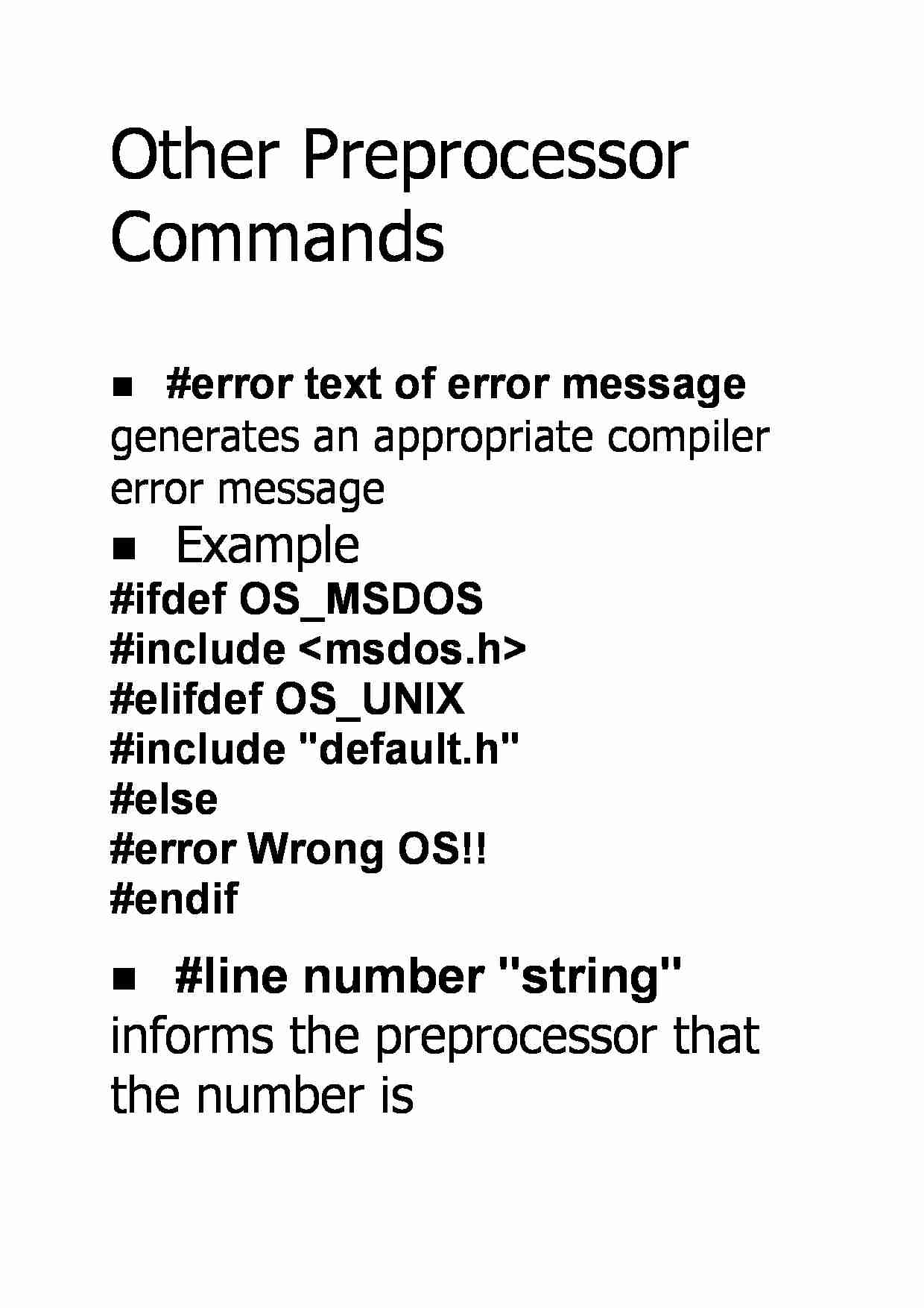 Other Preprocessor Commands - strona 1
