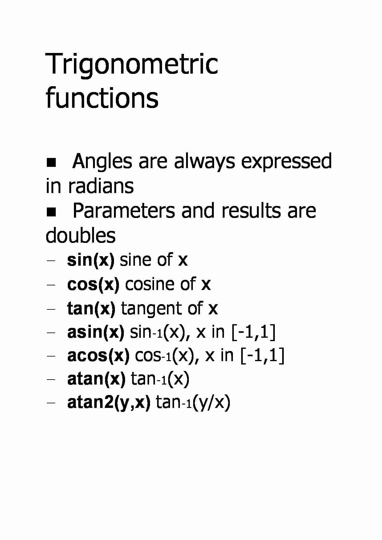 Trigonometric functions - strona 1