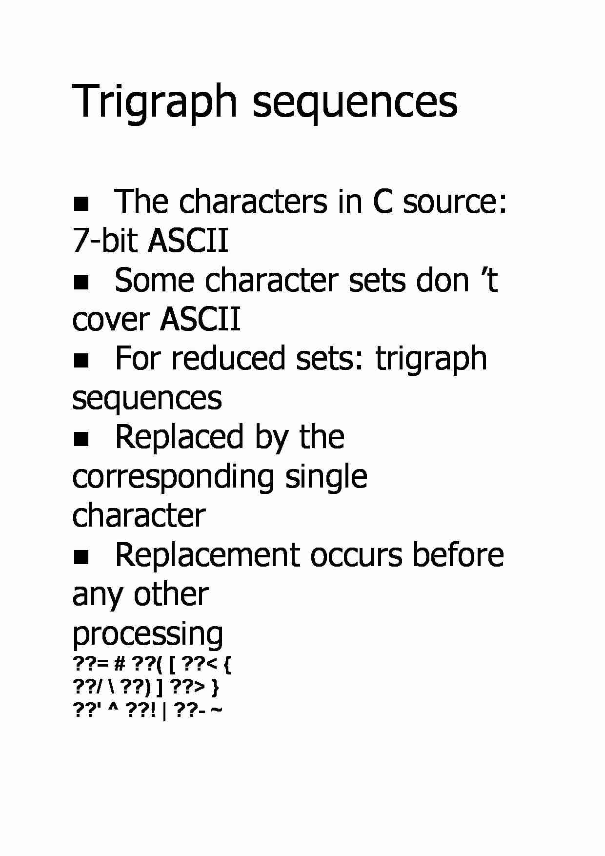 Trigraph sequences - strona 1