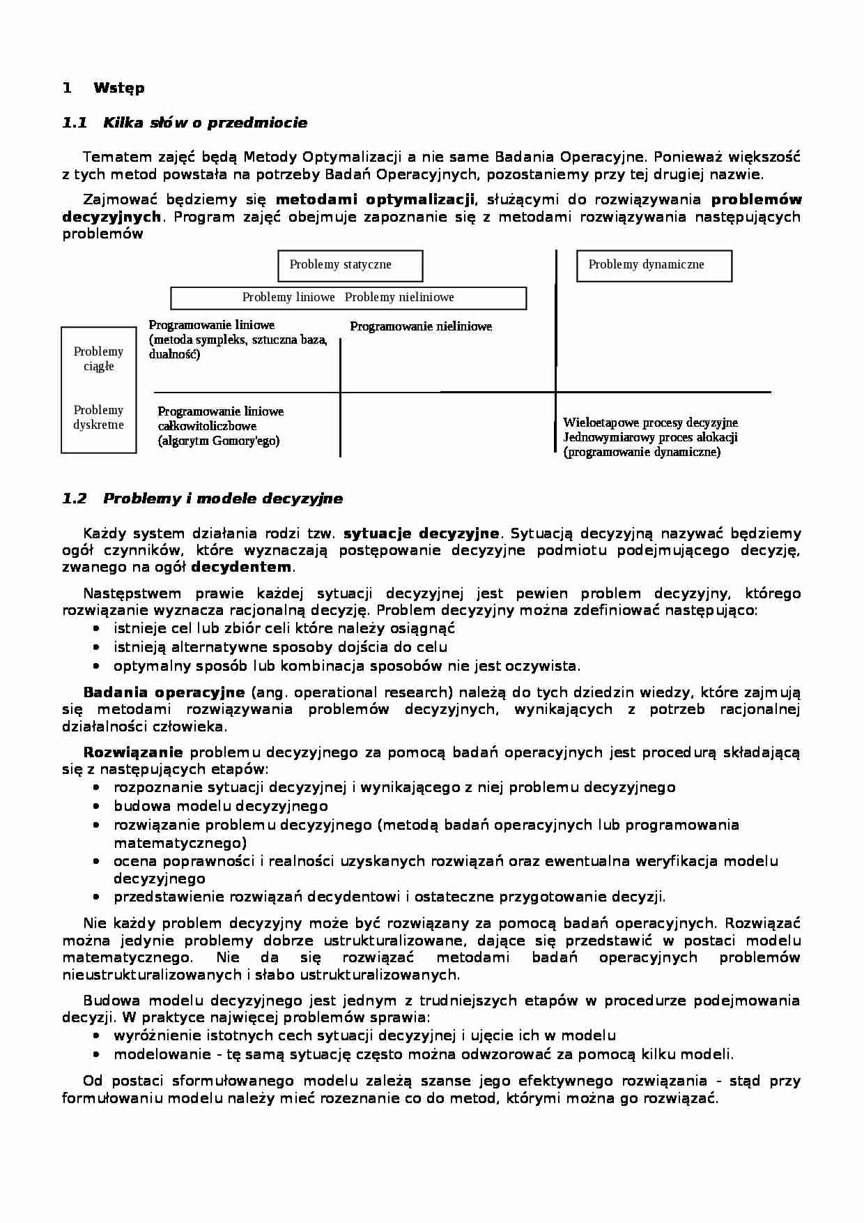 Badania operacyjne - problemy i modele decyzyjne - strona 1