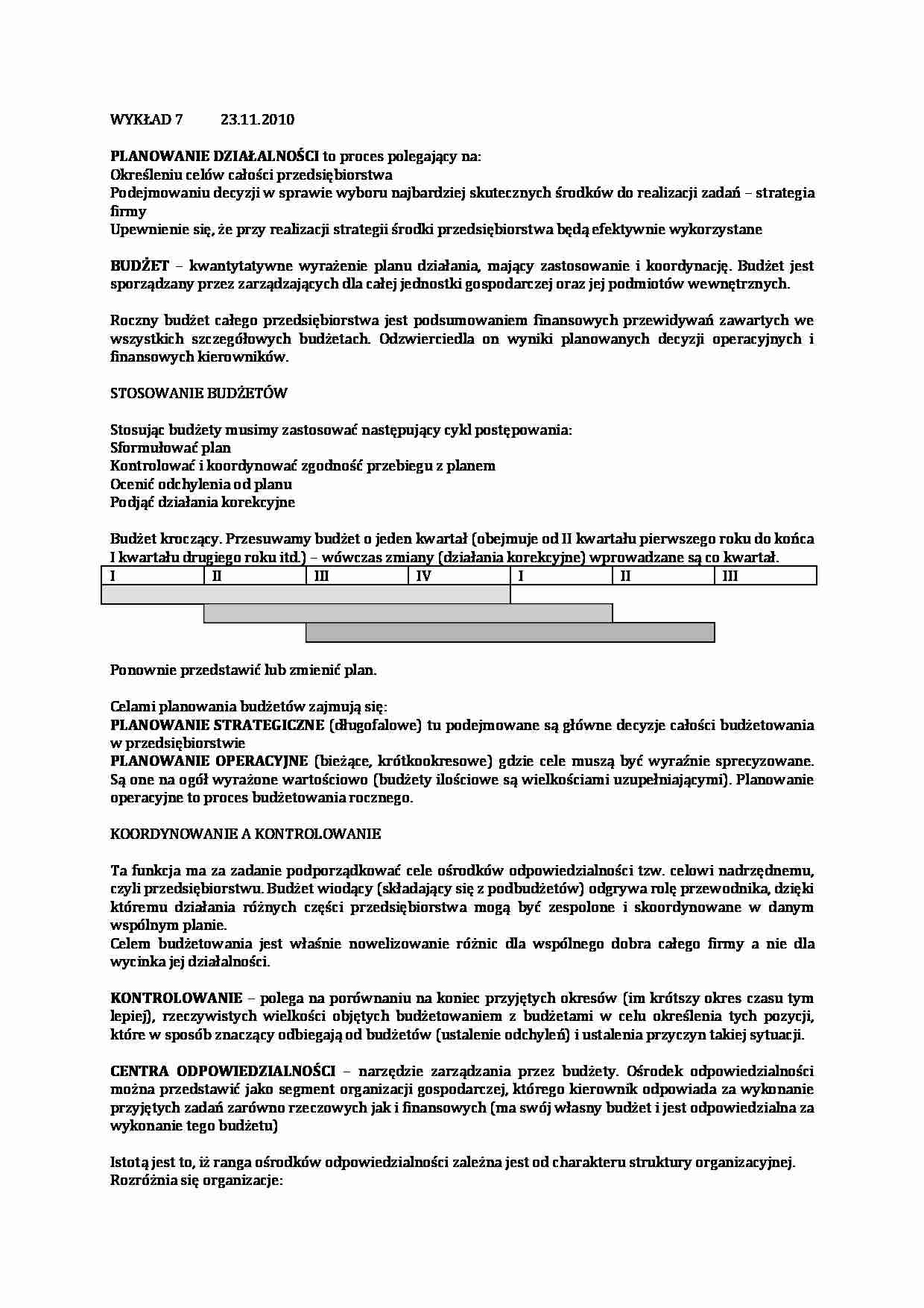 Planowanie działalności - strona 1