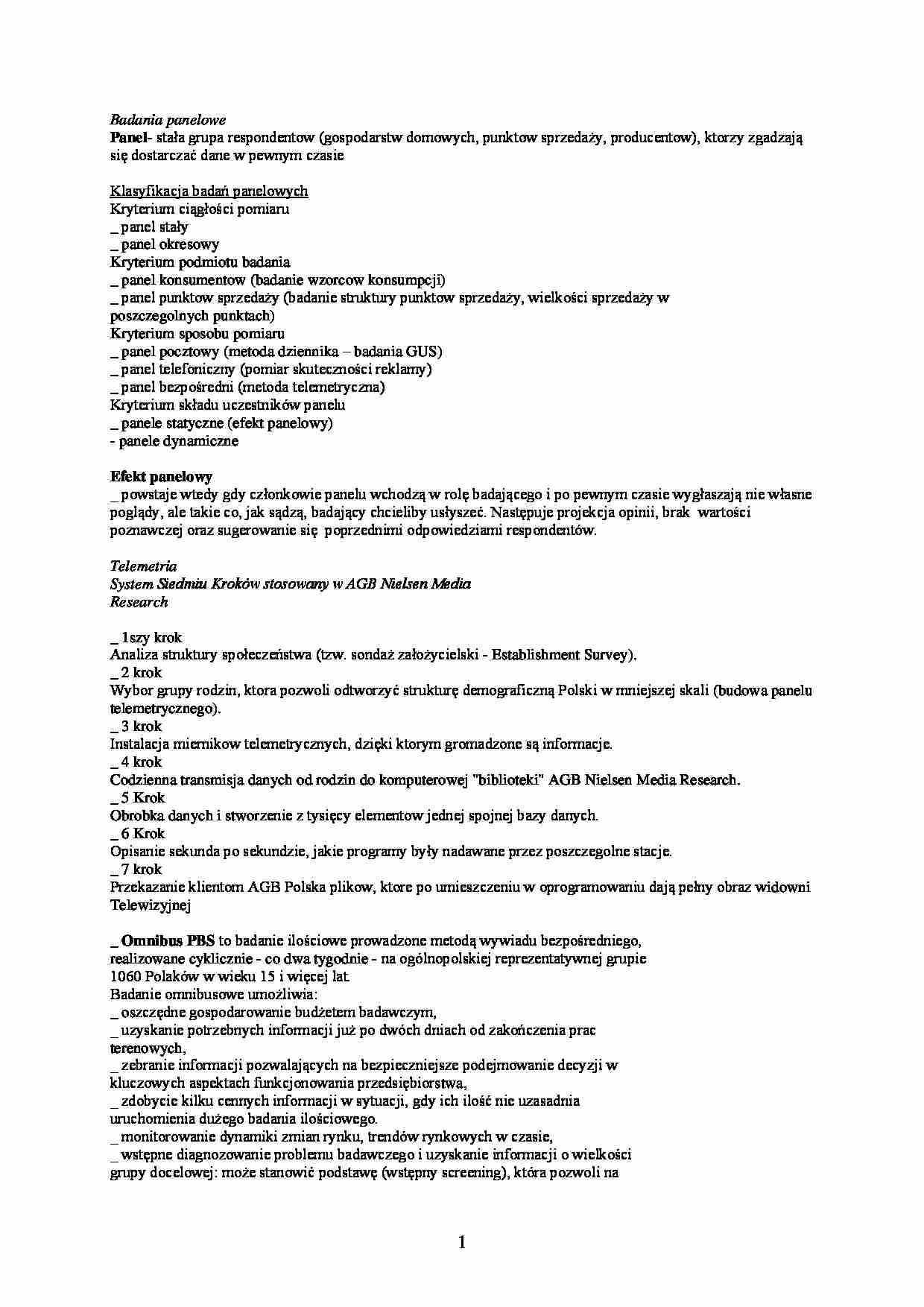 Badania panelowe-teoria - strona 1