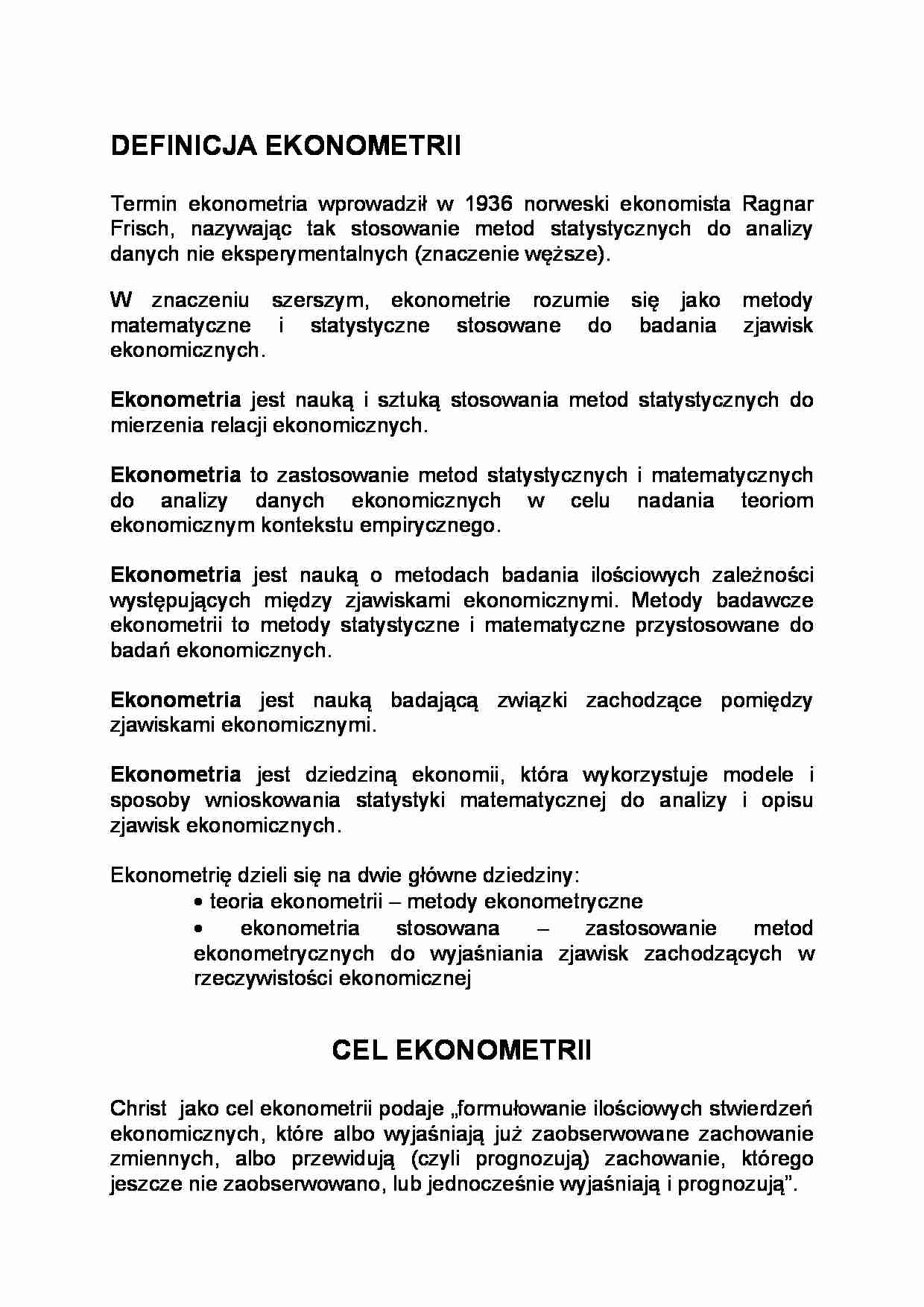 Ekonometria-wstęp - strona 1